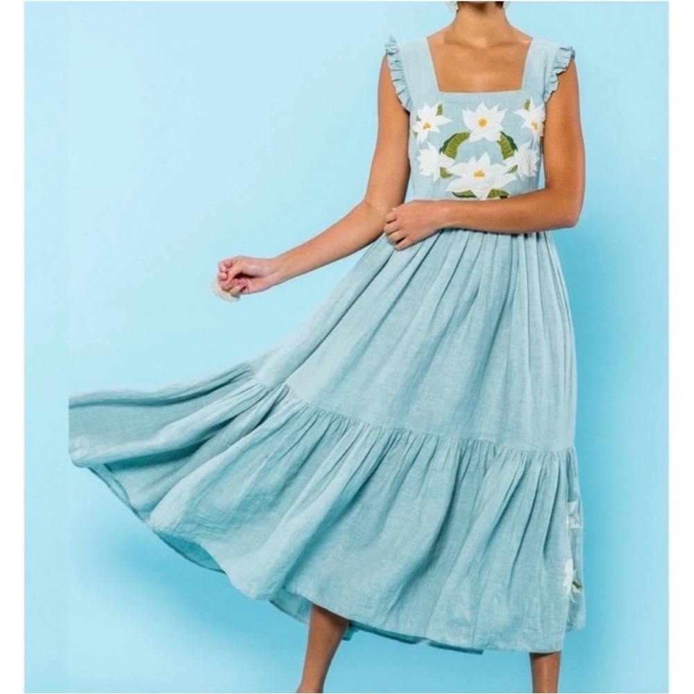 Carolina K Kuna dress in sky grey ( looks blue to me)